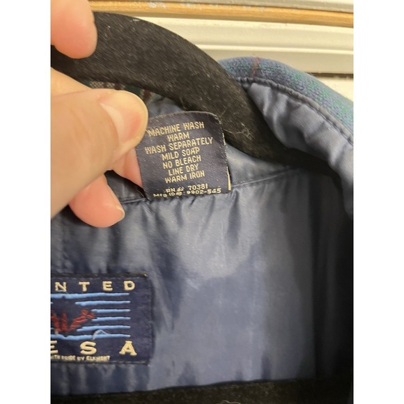 Vtg Trucker Jacket Painted Mesa Western Snap Shirt Plaid Distressed Destroy 2XLT - Picture 5 of 14